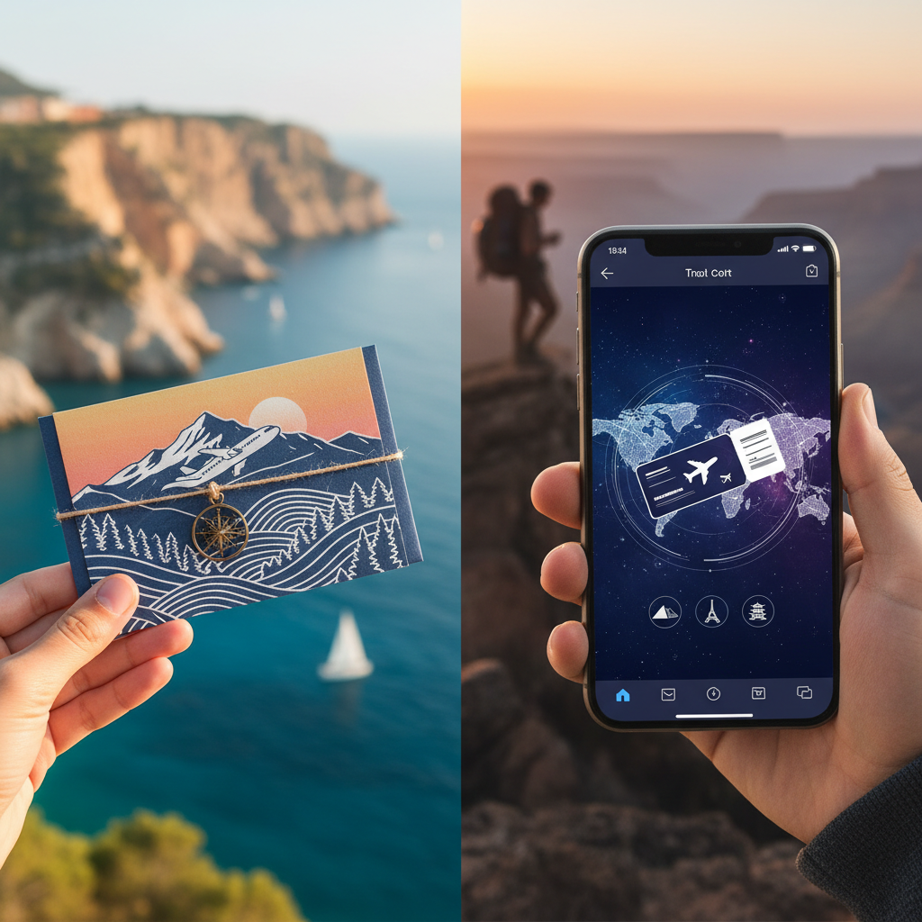 Digitale vs. fysieke reis cadeaukaarten: welke past het beste bij jou?